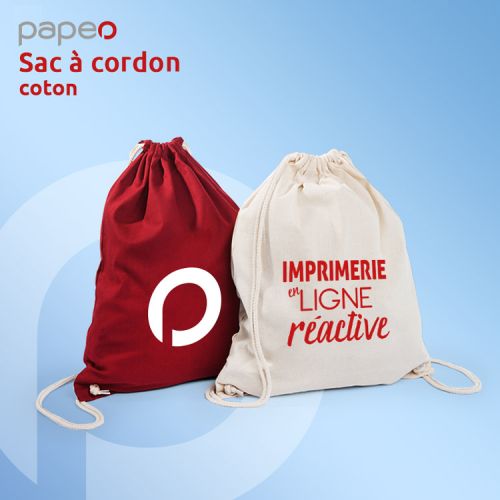 sac cordon coton personnalisable