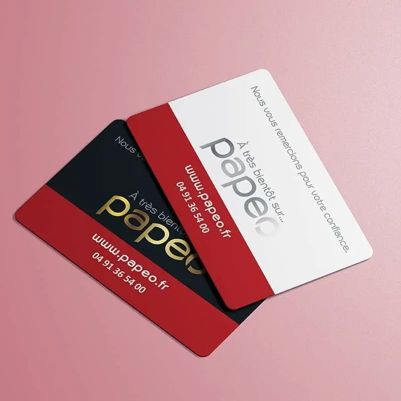 impression carte PVC