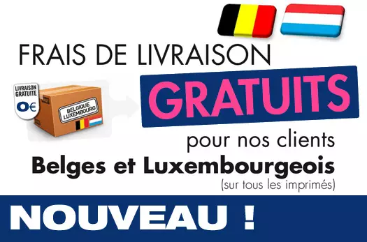 l'Imprimerie Papéo livre en Belgique et au Luxembourg gratuitement