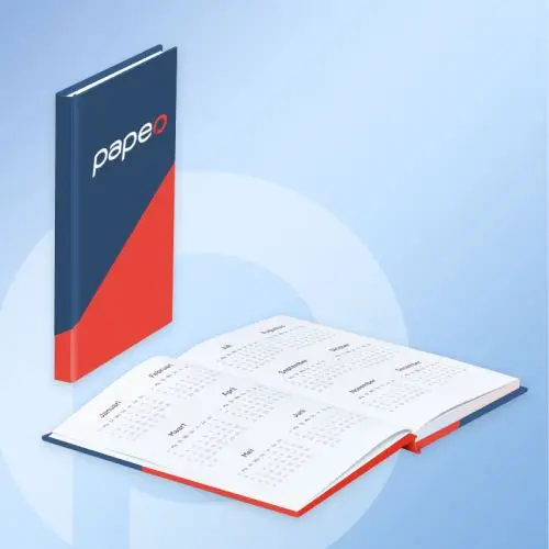 Agenda avec couverture cartonnée