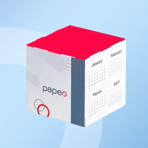 Impression de calendrier en forme de cube