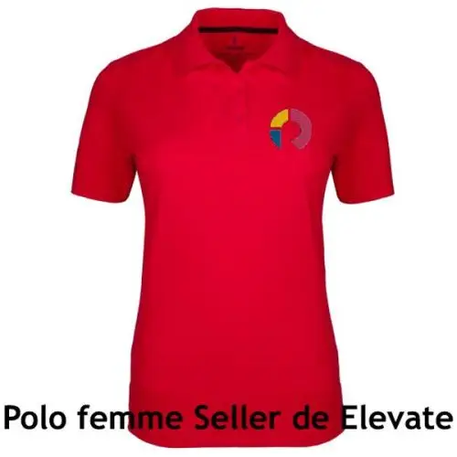 Sérigraphie polo manches courtes femme