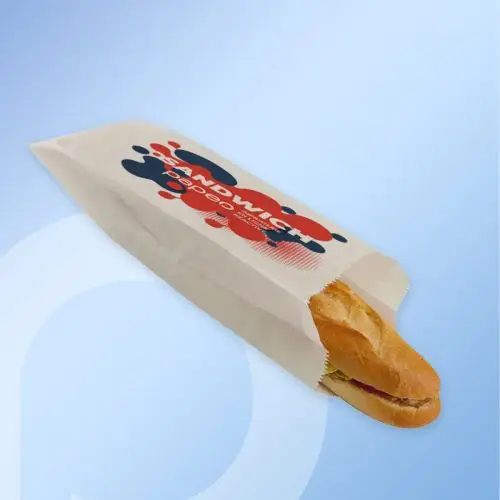 Sac à sandwich en kraft blanc