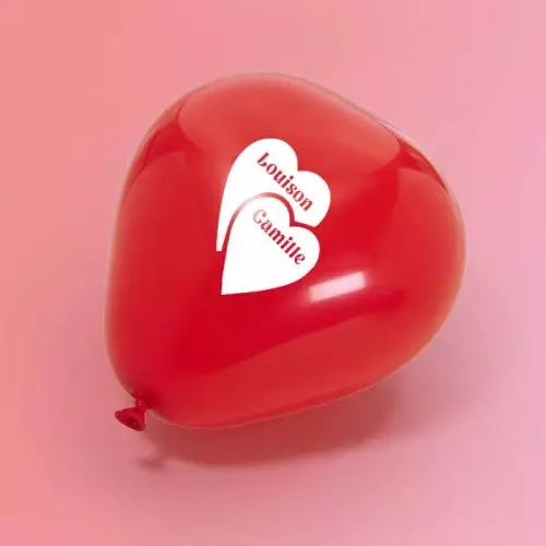 Ballon en forme de coeur personnalisable