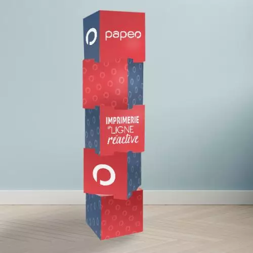 Totem empilable carton personnalisable