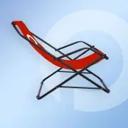 Chaise longue à bascule en métal