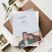 Flyer papier calque pour mariage