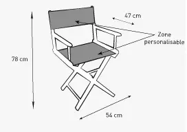 Chaise metteur en scène personnalisée