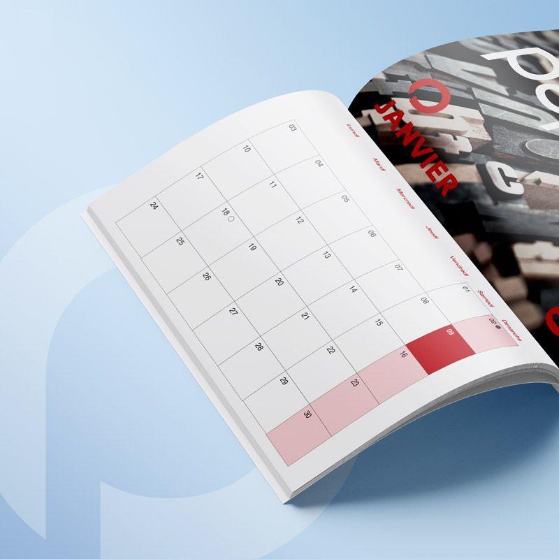 -15% sur les Calendriers perforés et agrafés