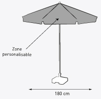 Parasol personnalise impression