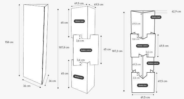 imprimer totem modulaire